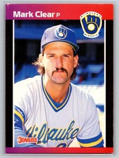1989 Donruss #528 Mark Clear Milwaukee Brewers MLB Pitcher Baseball Card