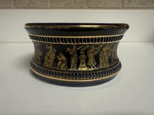I. Spyropoulos Cobalt Blue/Gold Grecian Ashtray