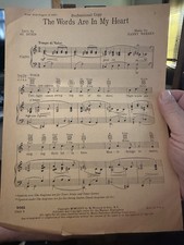 Artist Copy Harry Warren 1935 GOLD DIGGERS sheet music ‘Words Are In My Heart’ Artist Copy Harry Warren 1935 GOLD DIGGERS sheet music ‘Words Are In My Heart’