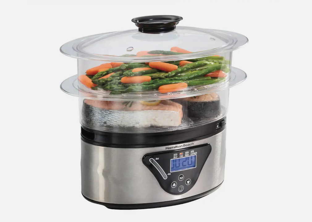 Hamilton Beach 5.5-Quart Digital Steamer, Silver - NEW