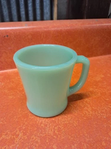 Vintage Green Single Fire King Jadeite Mug D-Handle
