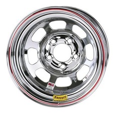 Basset 58dc1ic 15x8 D-hole 5 On 4.75 1 Imca Chrome Wheel