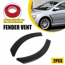 2x For Mitsubishi 2002-16 Evo Lancers Black Exterior Side Fender Vent Trim Cover