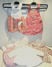 6 Baby Girl Vintage Baby Coat Jackets Rompers T Shirt Overalls 3-18M See Measure