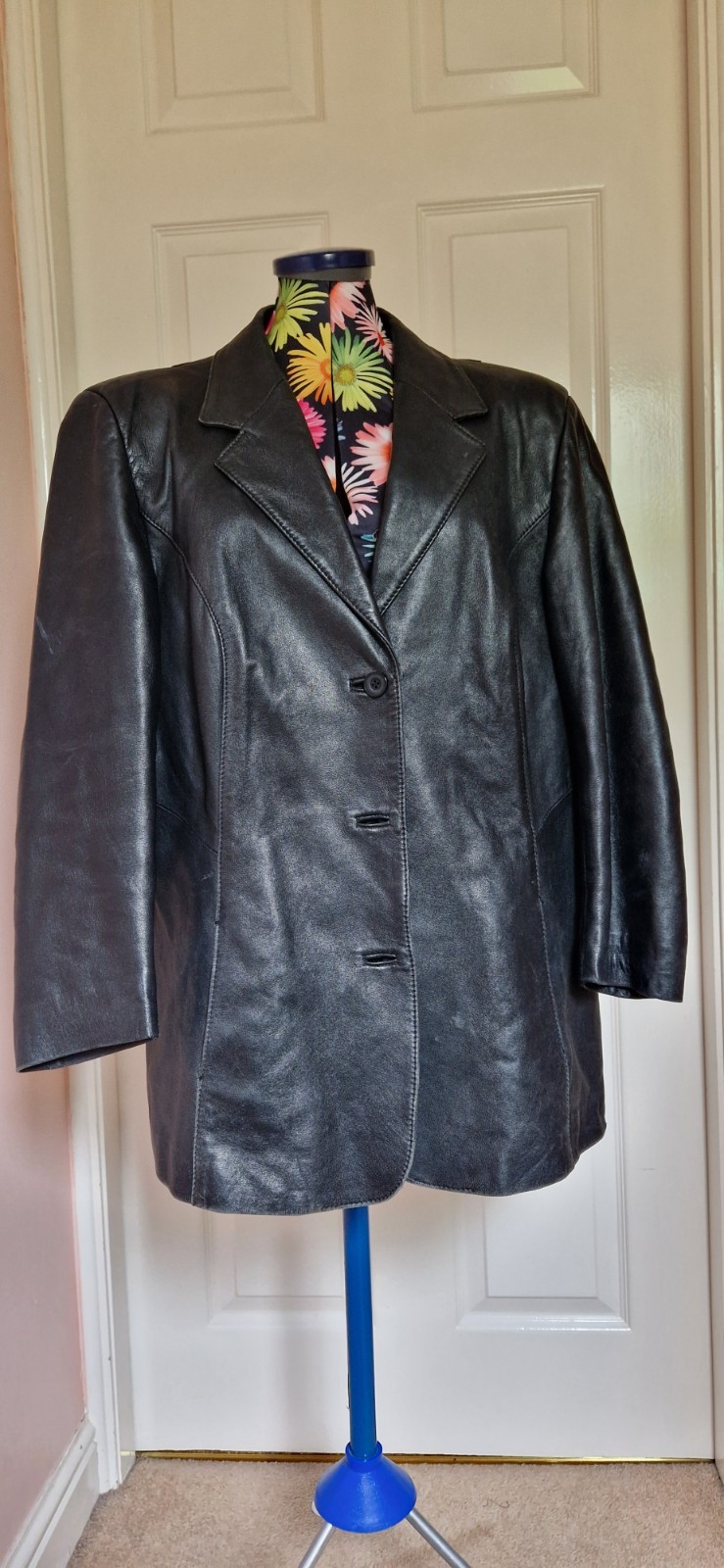 Confecções Jopel Lda Leather Jacket Women’s Size 54 Black Made In Portugal Y2K