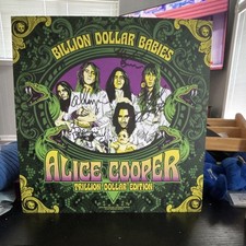 Alice Cooper Billion Dollar Babies Trillion Dollar  signed insert 4 signatures 