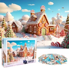 DERAYEE Christmas Jigsaw Puzzles for Adults 1000 Pieces, Christmas... 