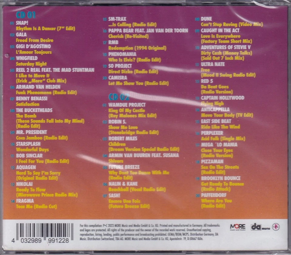 Fetenhits 90s Hits Neunziger Jahre 2 CD Box 40 Songs Party Classics NEU #T2184 - Bild 2 von 3