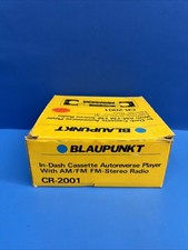 Vintage Blaupunkt Cr-2001 Amfm Cassette Car Stereo Radio W Box Manuals. Read