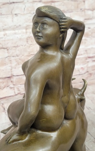 Fernando Botero Abstract Mid Century Bull Bronze Sculpture Deco Hotcast Figure - Picture 6 of 10
