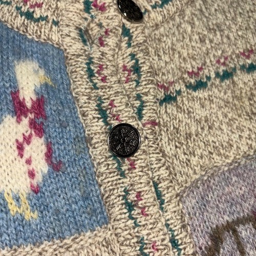 Vintage Woolrich Wool Cardigan Button Up Sweater Cottagecore Grandma Amish Sz M - Picture 6 of 9
