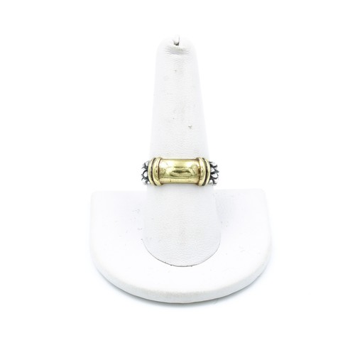 David Yurman Twist Cable Band Sterling Silver & 14k Gold Size 9 Ring #S2664-5 - Picture 6 of 7
