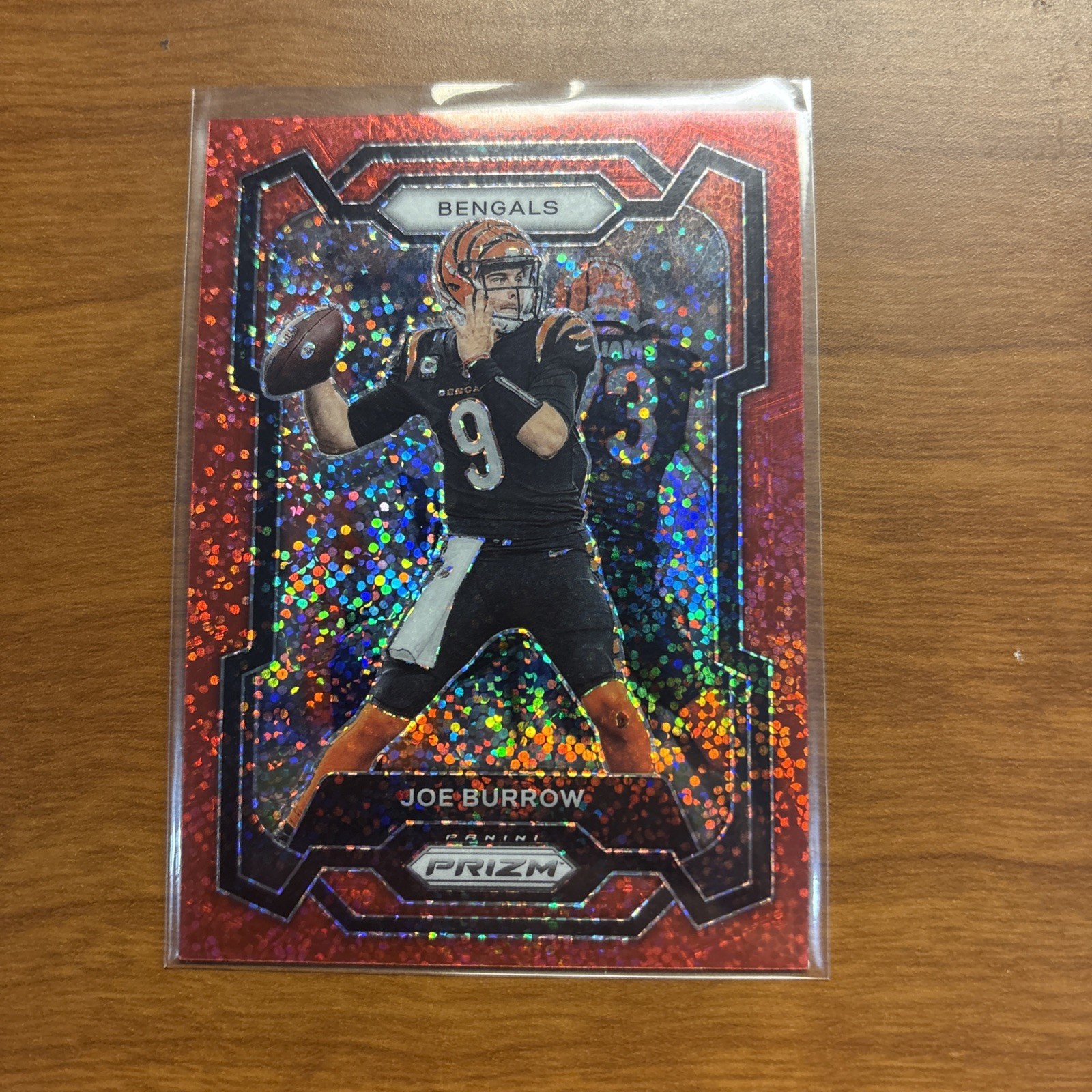 Joe Burrow 2023 Panini Prizm Red Sparkle #57 Refractor SP Short Print Bengals