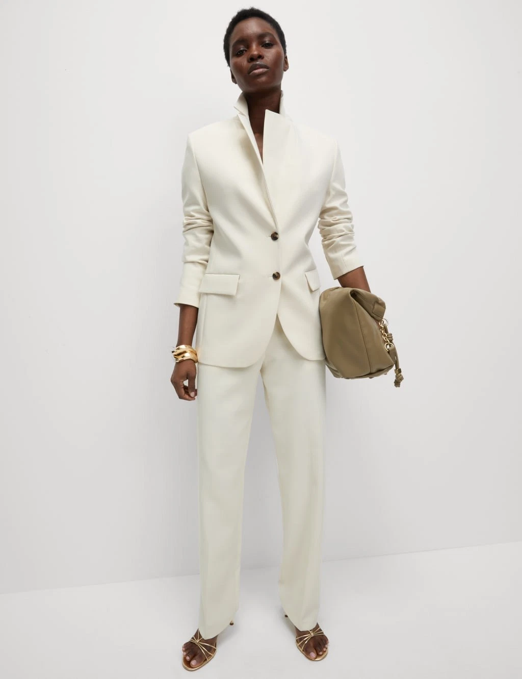 Marks & Spencer Womens Casual Blazer in Cream - M&S
Opens in a new window or tab