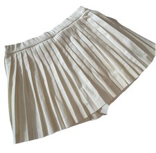 NWT s Abercrombie Fitch Pleated Skirt Skort M Ivory Preppy Tennis Skater Zip