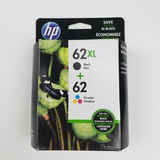 Genuine Factory Sealed HP 62XL Black  62 Color Ink Cartridges 2022-2027