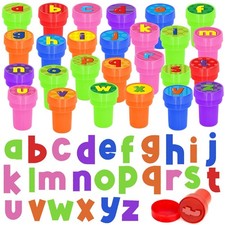 26 Pcs Alphabet Stampers, A-Z Letter Stamp Set for Classroom Rewards Birthday...