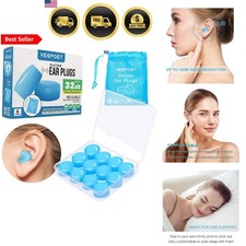 Ear Plugs for Sleeping - Reusable Moldable Silicone Earplugs Noise Cancelling...