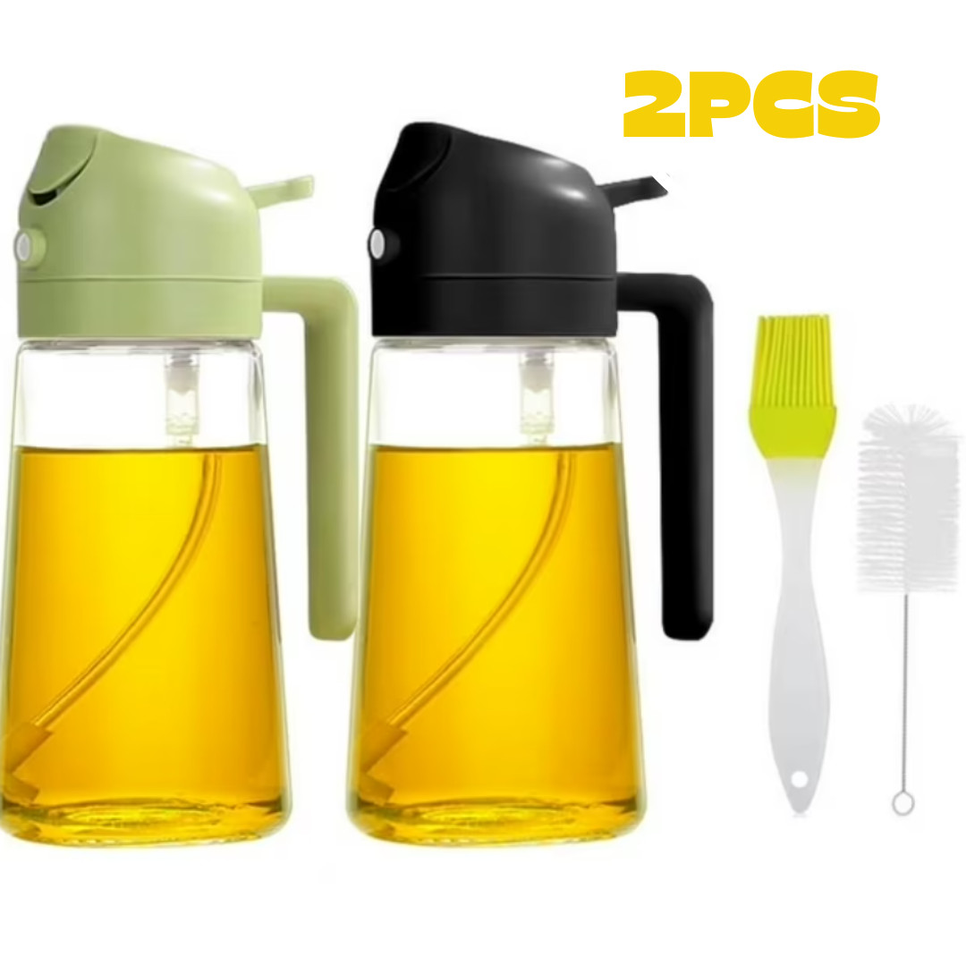 Sprayer Bottle Cooking Glass Dispenser 470ml Atomizer Spray Kitchen  2pcs