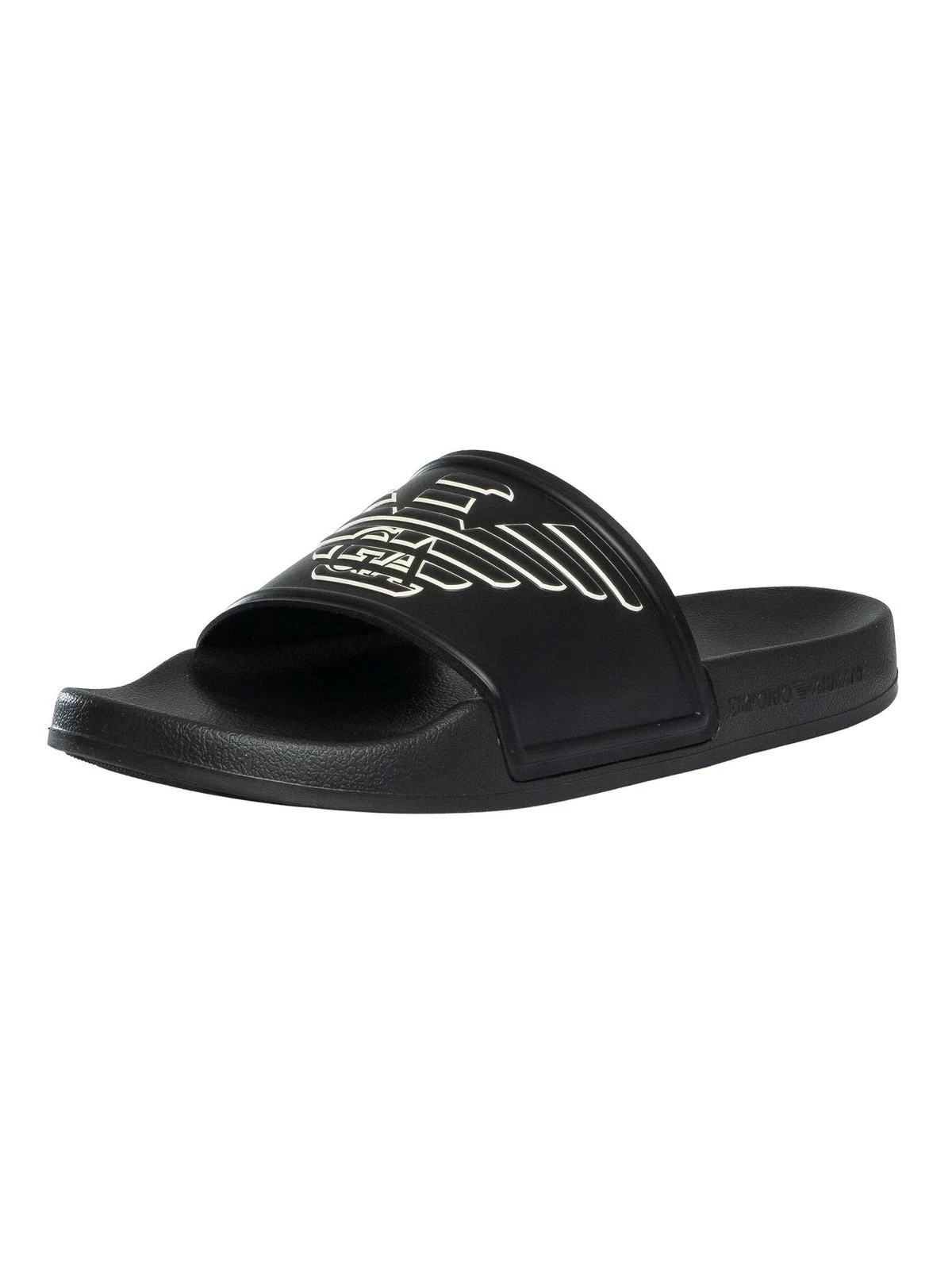 Emporio Armani Men's Scarpe Slider, Black