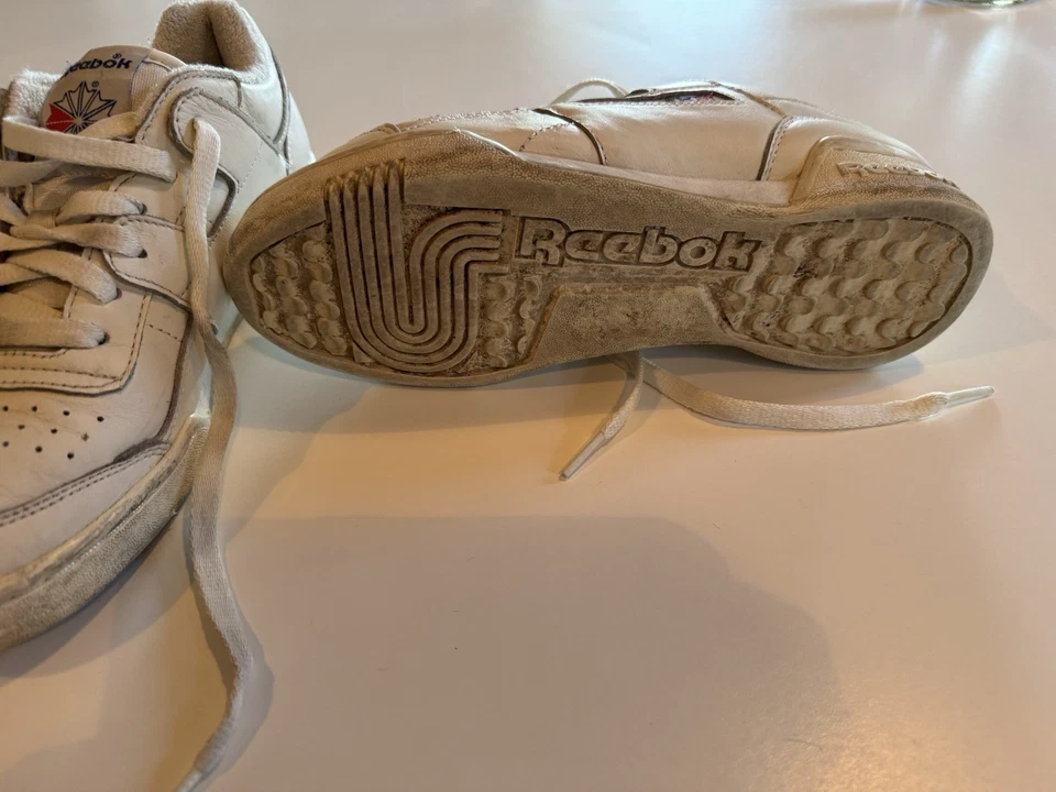 Women’s size 6 Reebok Workout Plus 1987 TV White sneakers - Image 4 of 4