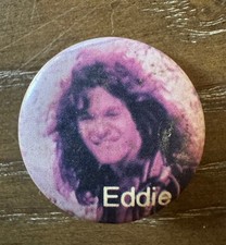 Vintage Eddie Van Halen Music Band 1980s Metal 🎸 Pin Badge Button Pinback (1
