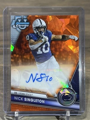 2023 Bowman University Chrome Sapphire Nick Singleton Orange Refractor Auto #/25