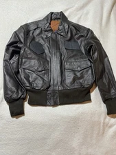 American Leather Corp Type A2 Air Force Pilot Leather Jacket 34-S. Small EUC