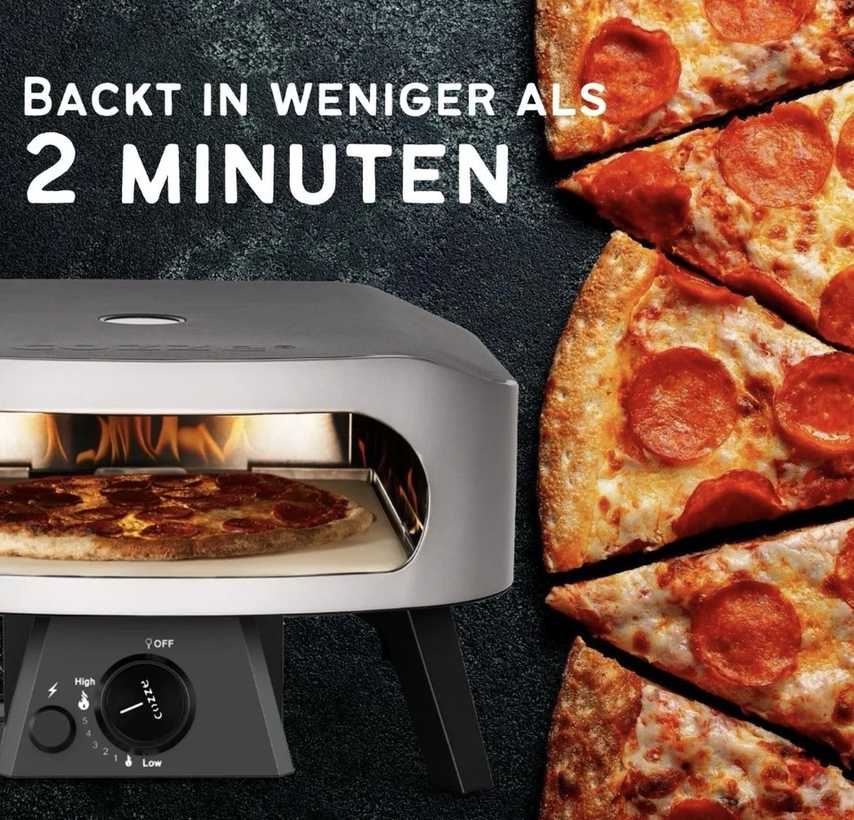 Cozze Forno Pizza a Gas 13” CLASSIC 30mbar Acciaio Inox Pietra + Termometro 🔥✅ - Immagine 2 di 4