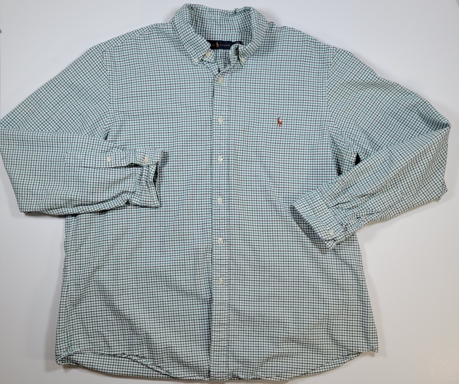 Ralph Lauren Mens XXL Button Up Long Sleeve Polo Dress Casual Pony Logo  