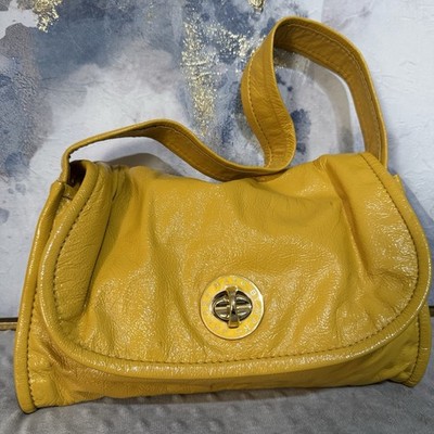 Marc By Marc Jacobs Yellow Shoulder Bag Women Slouchy  Patent Leather