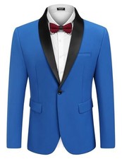 COOFANDY MENS TUXEDO JACKET SLIM FIT BLAZER JACKET FOR DINNER, ROYAL BLUE,XL