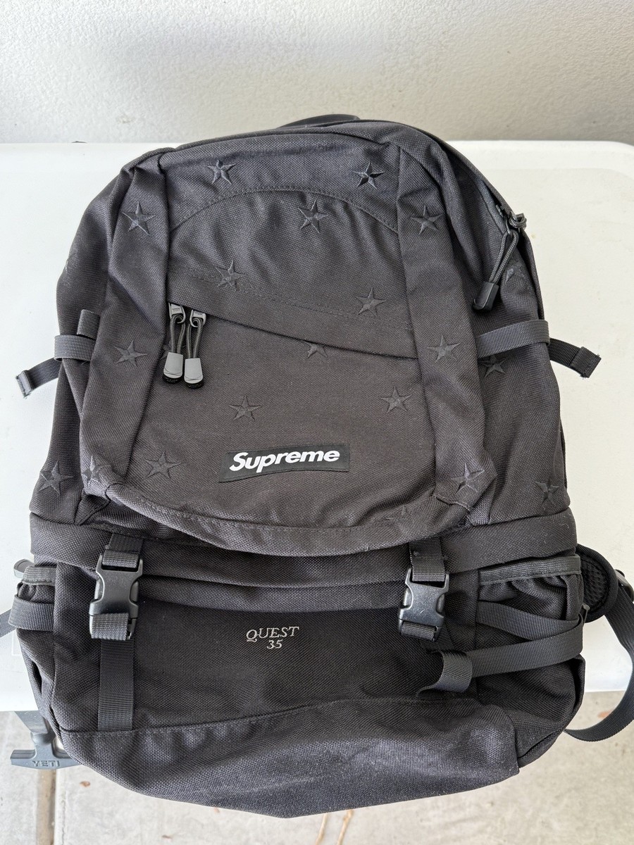 Supreme Stars Backpack QUEST35スターバックパック Supreme Backpack Stars Quest 35 Nylon Black. FW13 100% authentic