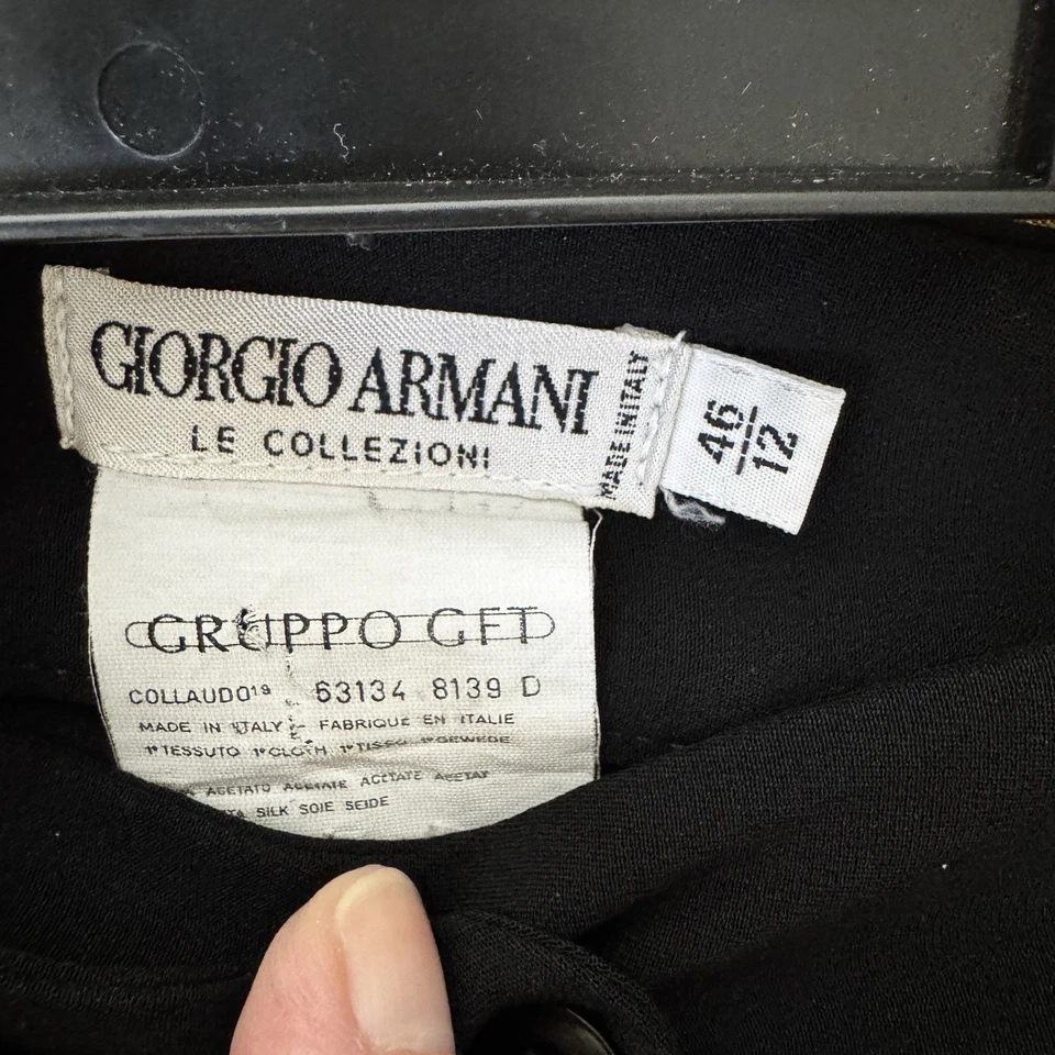 Calça Giorgio Armani Colezzioni de seda perna larga 12 - Imagem 3 de 4