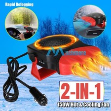 150W Portable Car Heater Cooling Fan Windscreen Rapid Demister Defroster 12V DC
