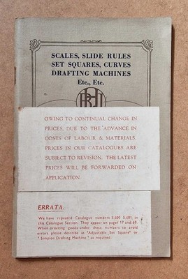 B.J. HALL Catalogue of Drawing & Measuring Instruments & Machines