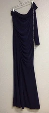 Club L NWT Blue Bardot Maxi Dress Women’s Size 8 One Shoulder Holiday