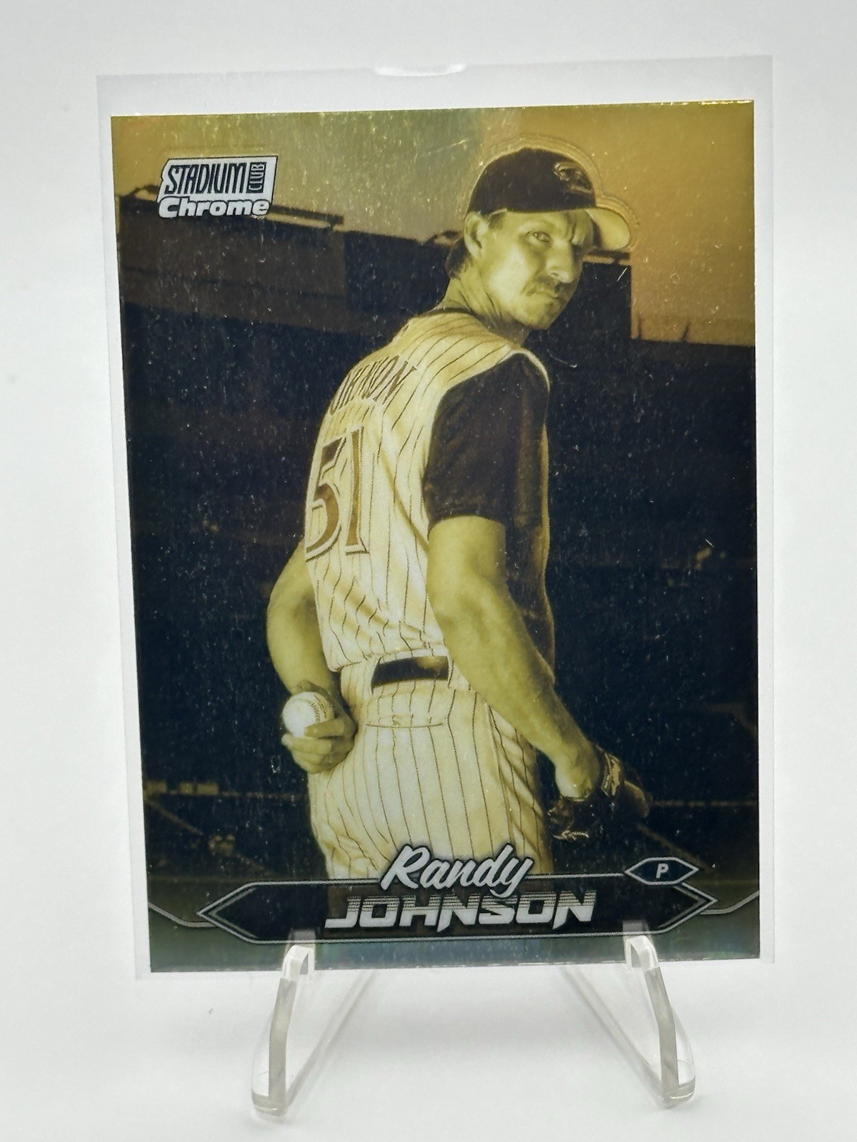 Topps Stadium Club Chrome 2024 Randy Johnson Diamondbacks #8 Gold Minted SP