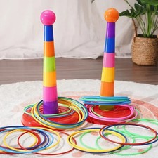 Ring Toss Game Kids Colorful Stacking Rings T...
