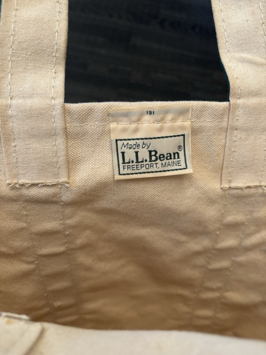 llbean 　Byer コット　希少ワイドサイズ　デッドストック Vintage 80's LL Bean Boat & Tote Bag Size Small Canvas & Green