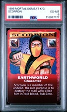 PSA 6 1996 Mortal Kombat Kard Game Scorpion Earthworld Character Card