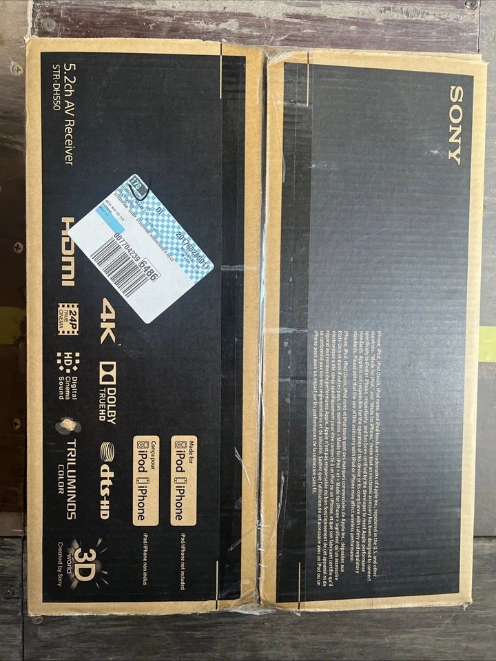 Sony STR-DH550 5.2ch 4K AV Receiver 4 in/1 Out HDMI Bundle - Image 2 of 2