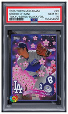 💎💎💎 2025 TOPPS MURAKAMI WORLD TOUR TOKYO 25 SHOHEI OHTANI BLACK 09/10 PSA 10