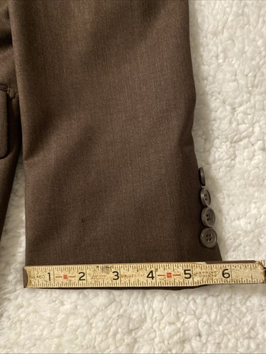 Vinci Slim Blazer Mens 42R Dark Brown Rayon Viscose Sport Coat Dinner Jacket - Picture 10 of 20