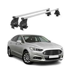 Menabo Dachträger für Ford Mondeo Stufenheck Liftback 2014-2022 50kg Silber 2x