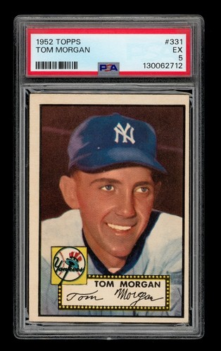 1952 Topps Set-Break #331 Tom Morgan PSA 5 EX