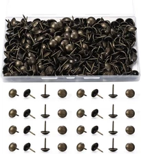 250 Pcs Upholstery Tacks, Decorative Furniture Round Head Copper 