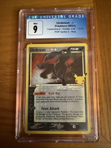 2021 Pokémon Celebrations Classic Collection Umbreon Gold Star CGC 9