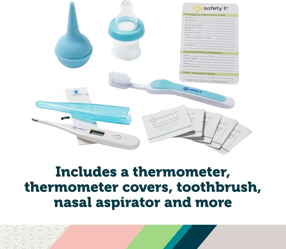 Safety 1st Deluxe Baby Healthcare Grooming Kit Arctic Blue 25-Piece Newborn - Image 2 of 4