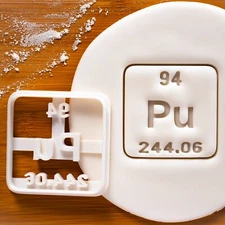 Plutonium Periodic Table Element Cookie Cutter - nuclear science radioactive phd